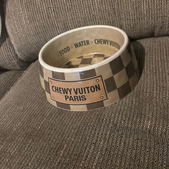 Chewy Vuiton Paris Pet Bowl Medium - Picture 5 of 5